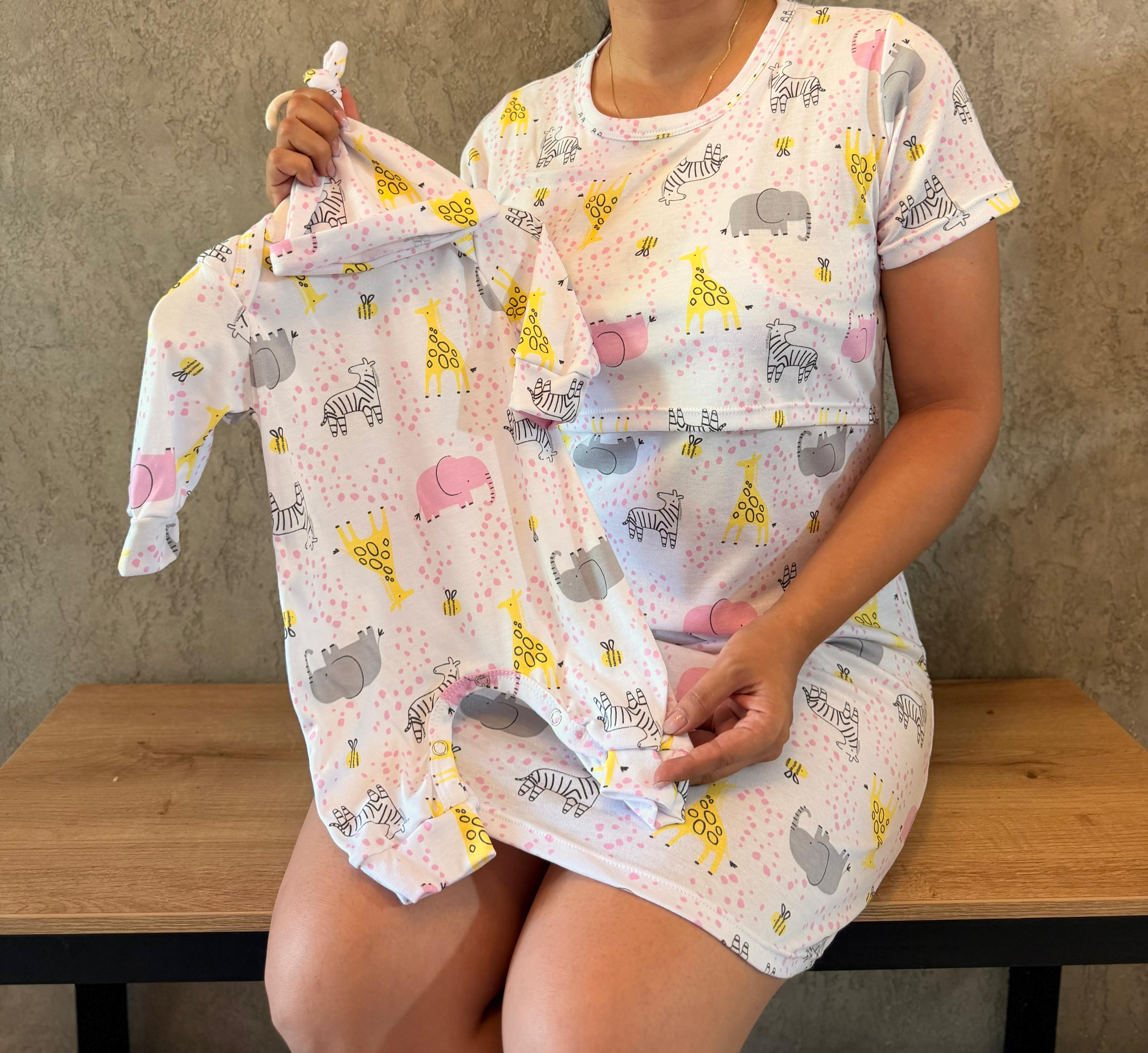 Dúo Pijama Bata Niña Animales