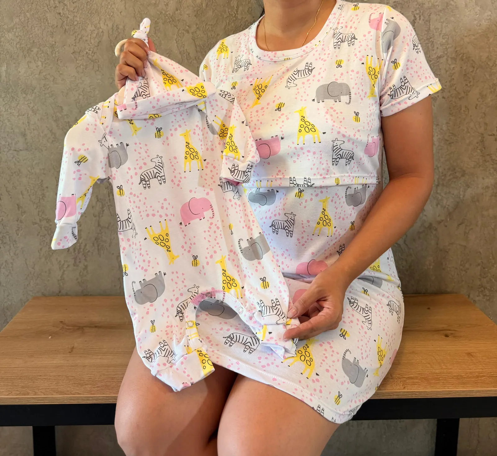 Dúo Pijama Bata Niña Animales