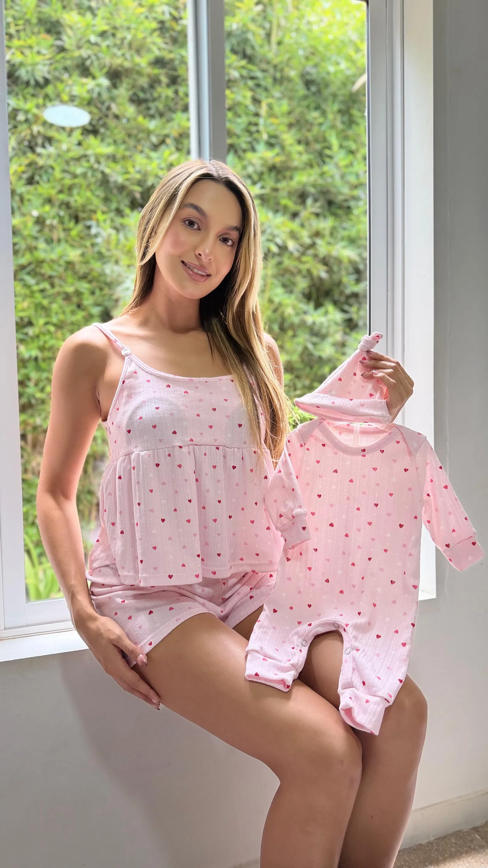 Dúo Pijama Short Corazones