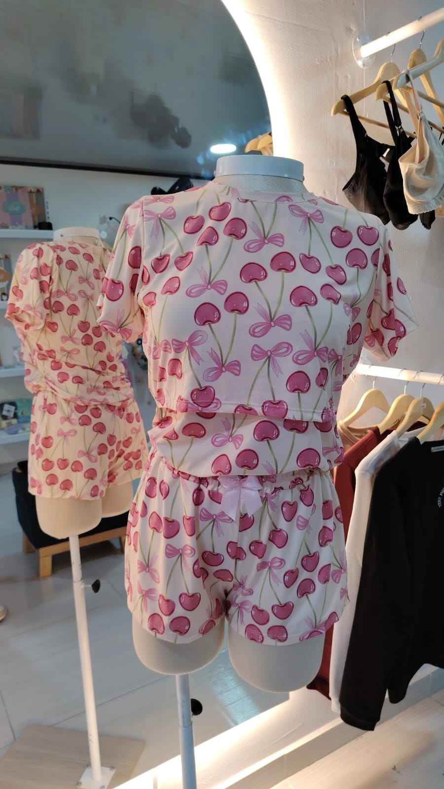 Pijama Short Cerezas
